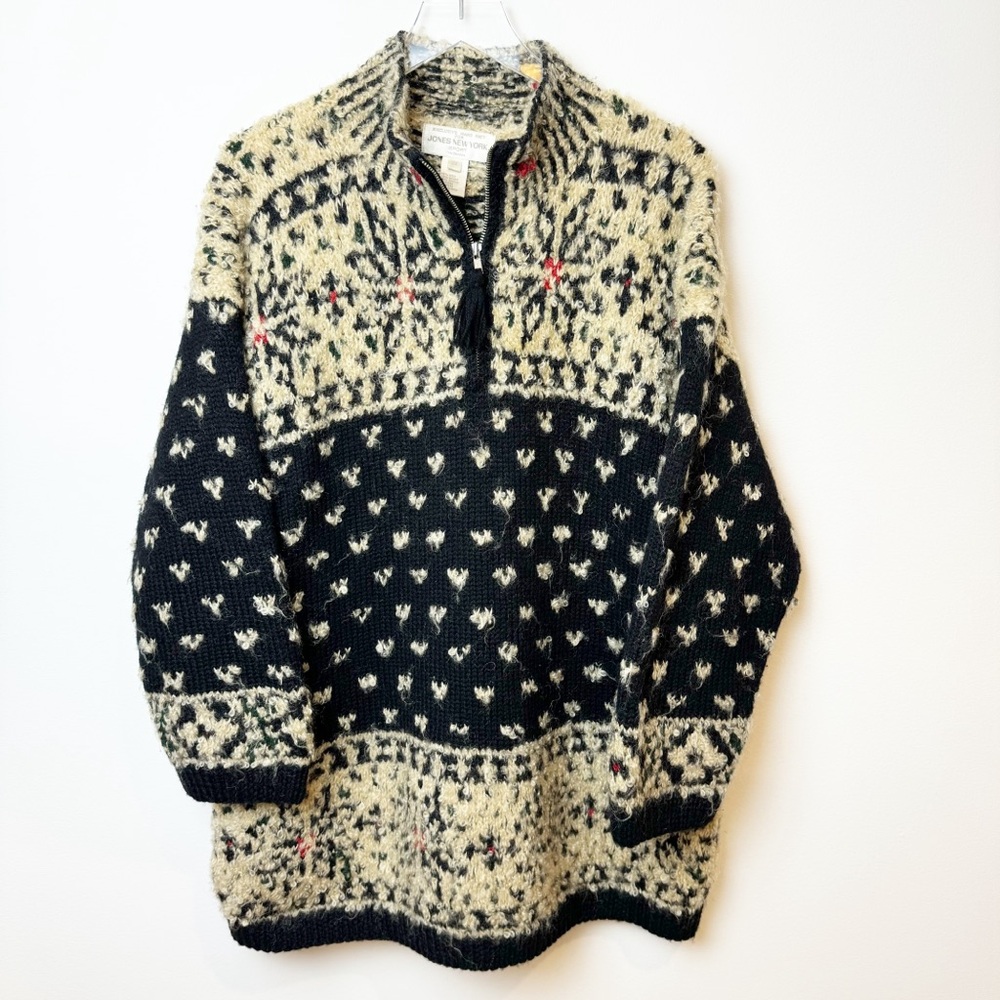 Handknit for Jones New York | 90's Vintage Wool Mohair Pullover